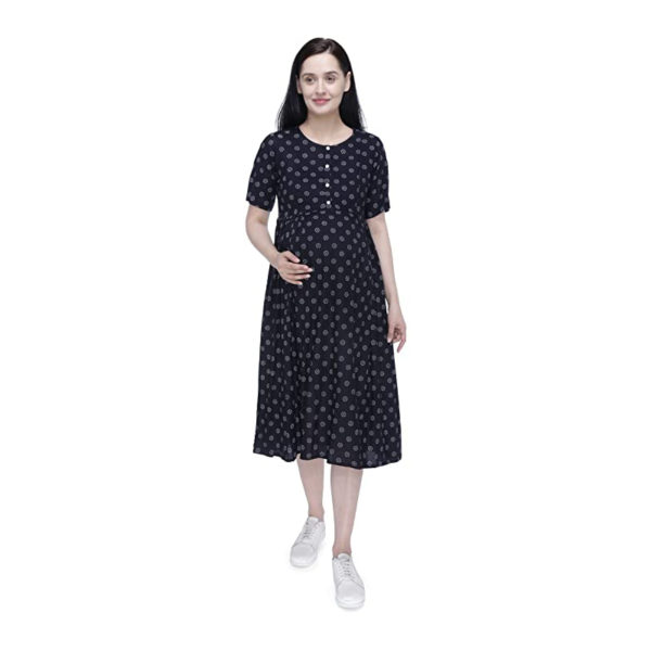 black print women dress