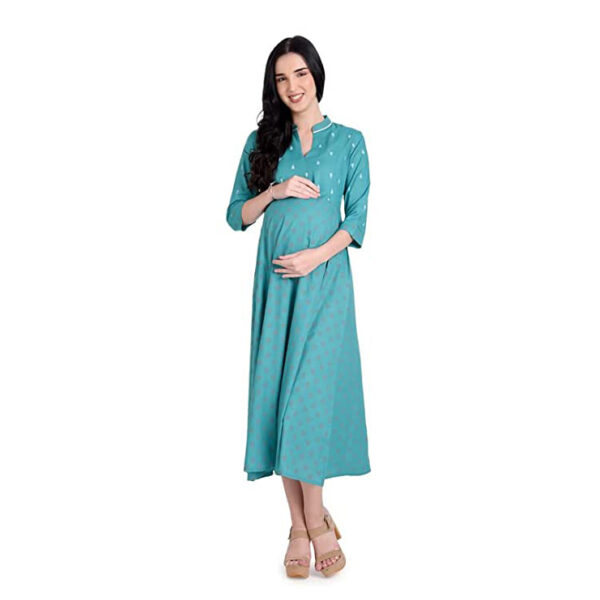 sea green maternity dress